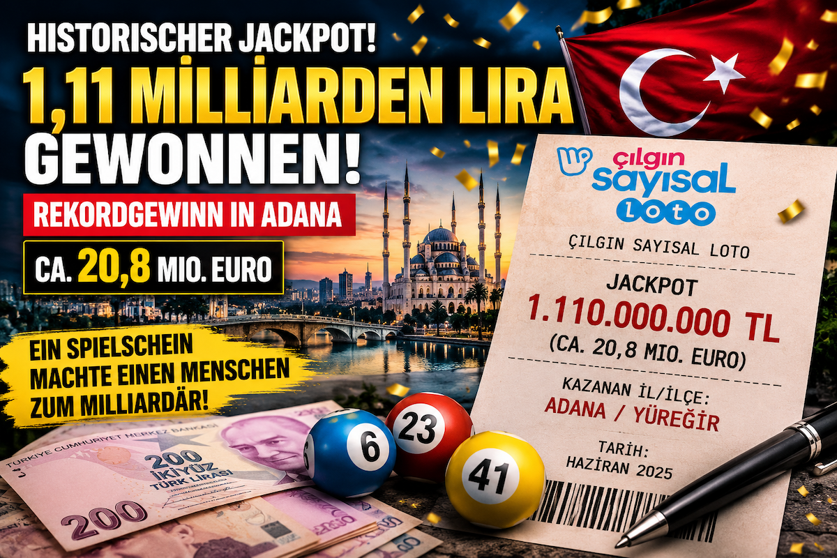 1,11 Milliarden Lira! Ein Spielschein aus Adana verändert ein Leben über Nacht